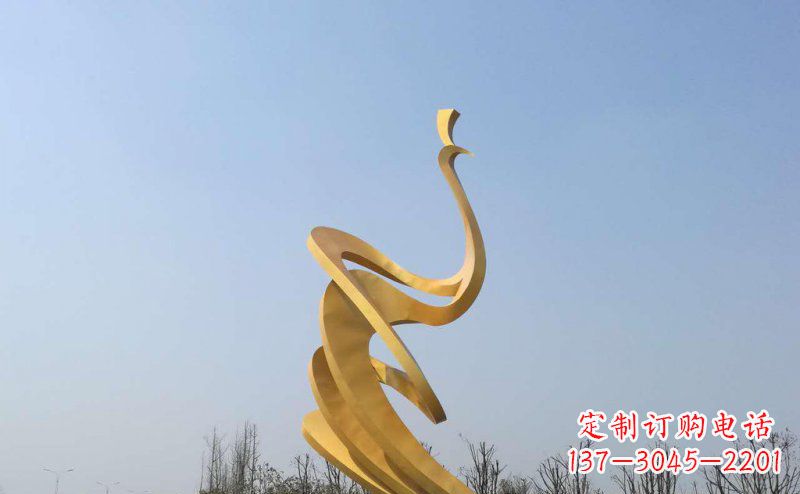 运城抽象凤凰不锈钢雕塑