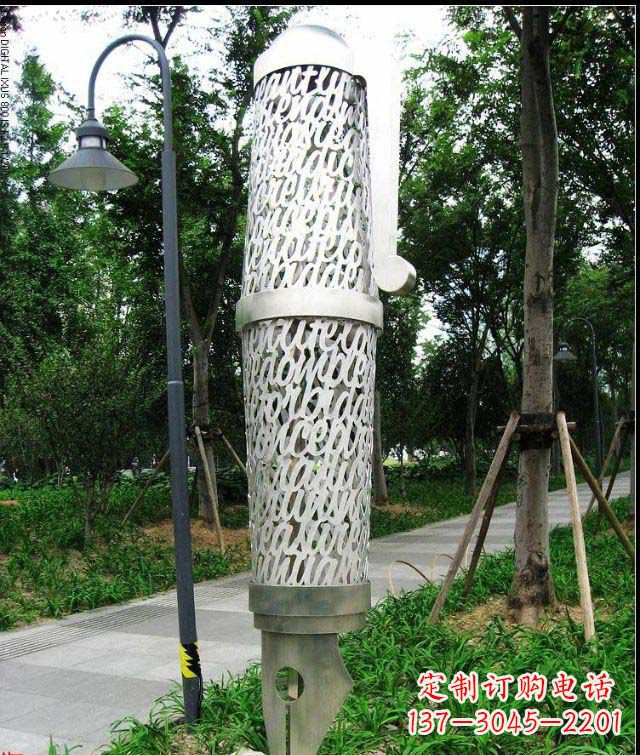 运城公园和空间绚丽抽象钢笔雕塑