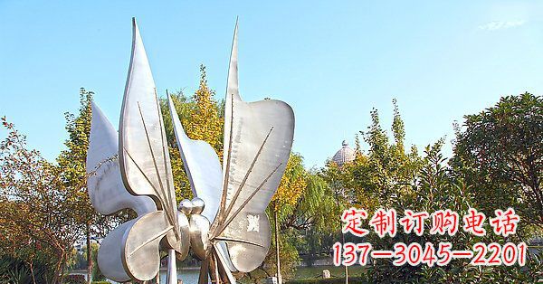 运城英伦风格精致不锈钢抽象蝴蝶雕塑