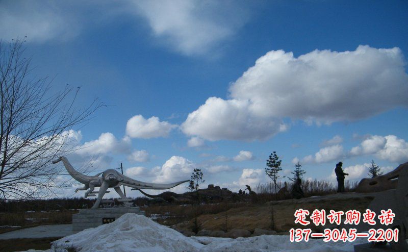 运城超大不锈钢动物恐龙雕塑