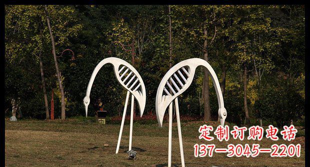 运城精美不锈钢仙鹤雕塑