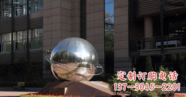 运城精美不锈钢制地球与赤道雕塑