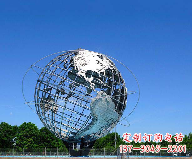 运城不锈钢地球仪摆件雕塑
