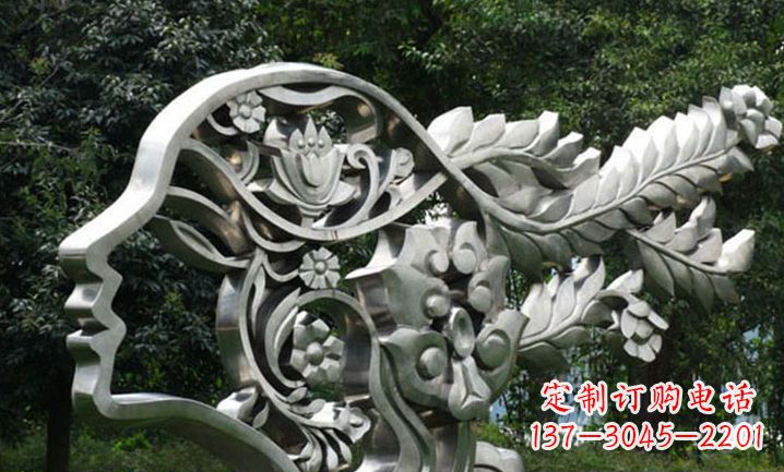 运城美丽如梦不锈钢美女雕塑