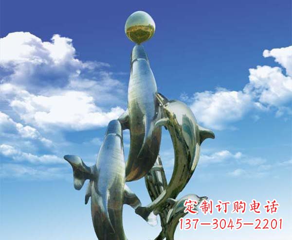 运城有定制|不锈钢|大型海豚雕塑