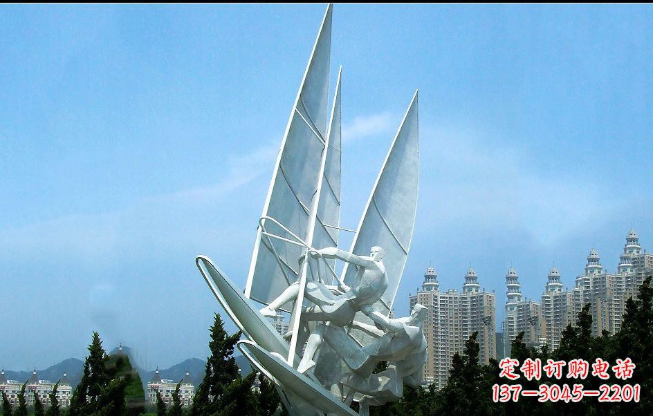 运城不锈钢帆船比赛雕塑