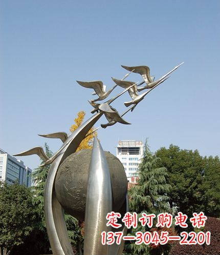 运城唯美 大雁不锈钢雕塑