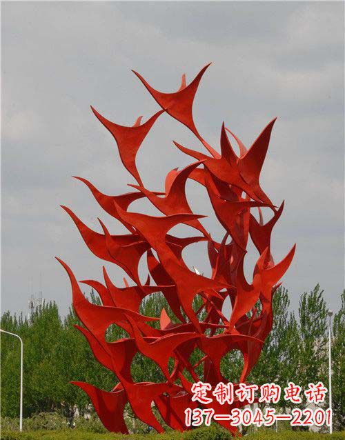运城不锈钢天鹅雕塑,唤醒公园景观