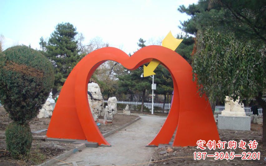运城高雅大气的不锈钢拱门雕塑