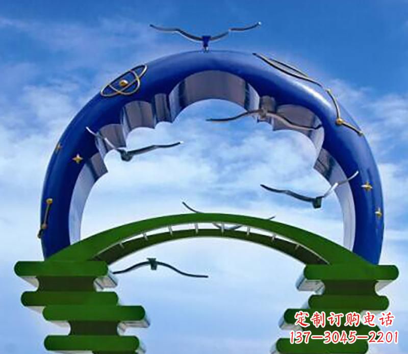 运城不锈钢帝王拱景观雕塑