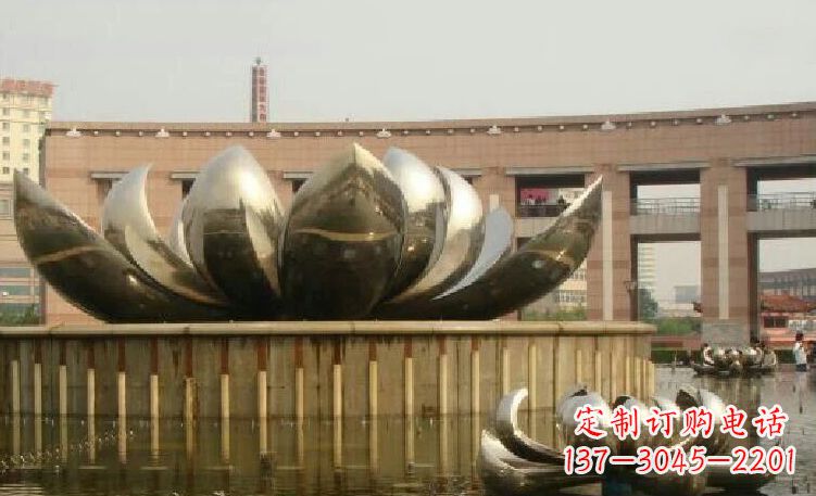 运城廊中领雕塑优质的不锈钢荷花雕塑