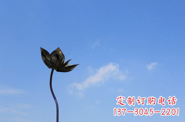 运城公园不锈钢荷花雕塑