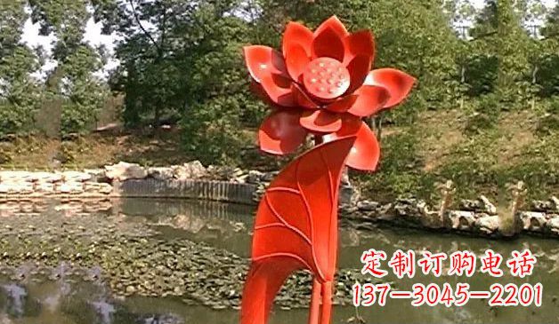运城精美不锈钢荷花雕塑