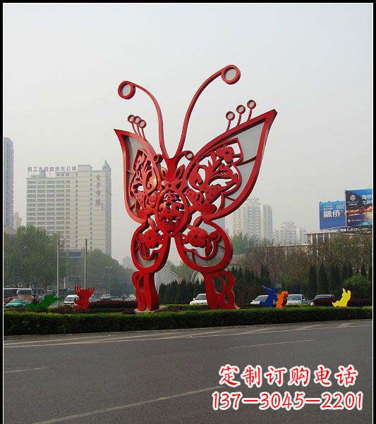 运城大型不锈钢蝴蝶雕塑