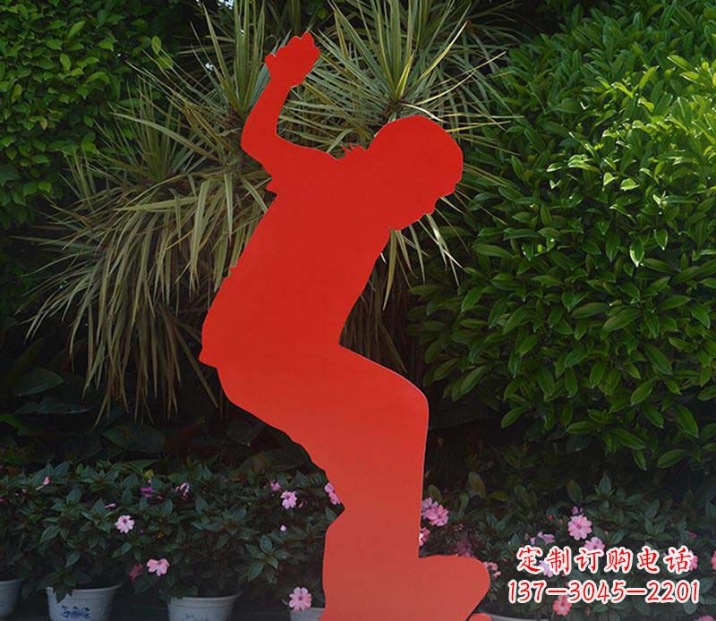 运城不锈钢男孩滑板雕塑
