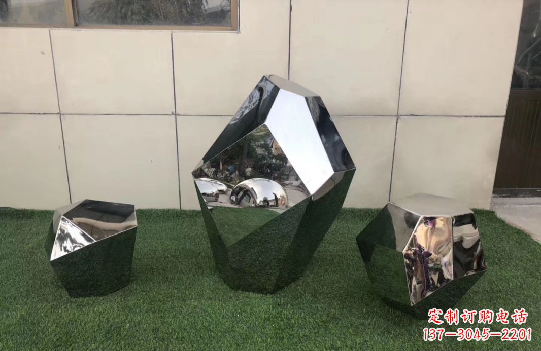 运城高质感不锈钢鹅卵石雕塑