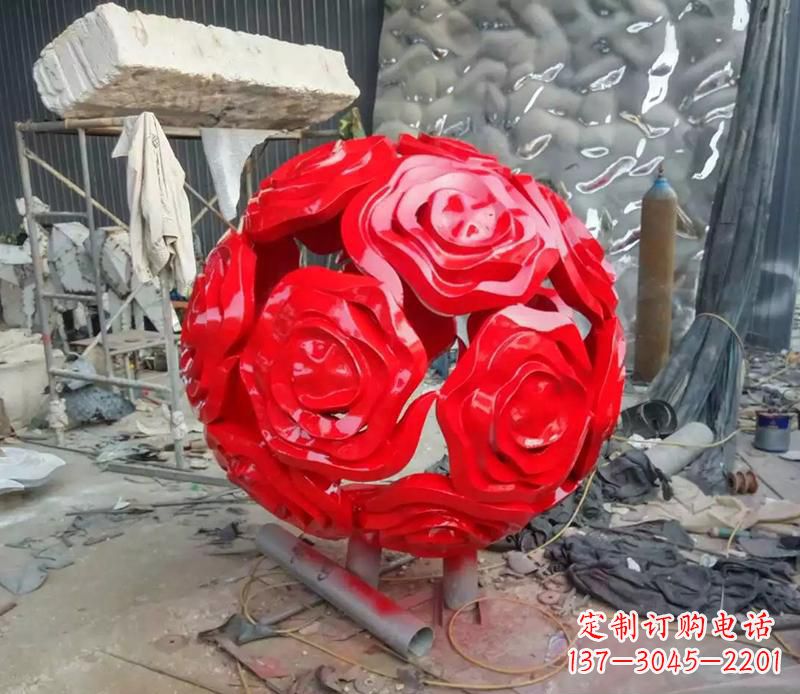 运城优雅柔美的玫瑰雕塑