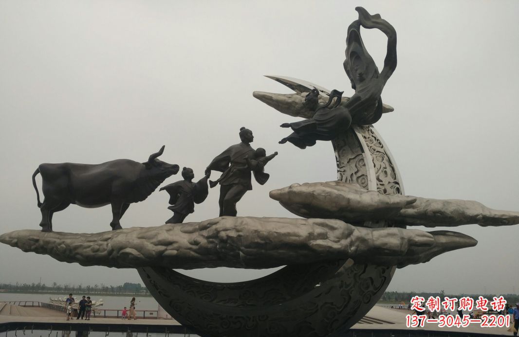 运城古典传说景观雕塑牛郎织女