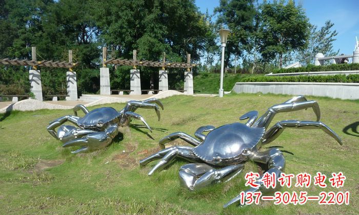 运城产品名称精美铸造不锈钢螃蟹雕塑