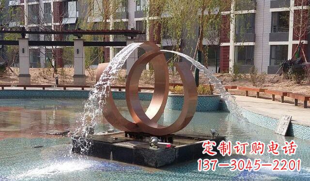 运城高贵典雅的不锈钢喷泉雕塑