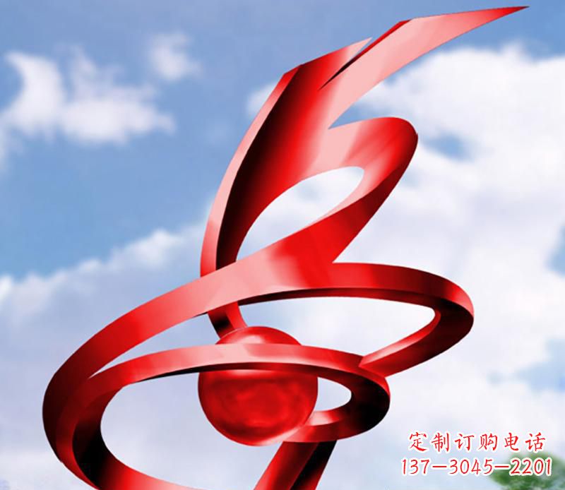 运城公园装饰不锈钢指环雕塑