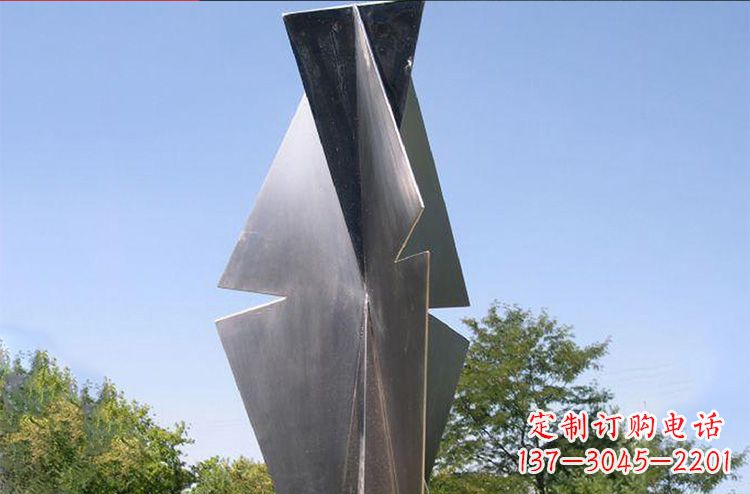 运城不锈钢树叶雕塑更新公园景观