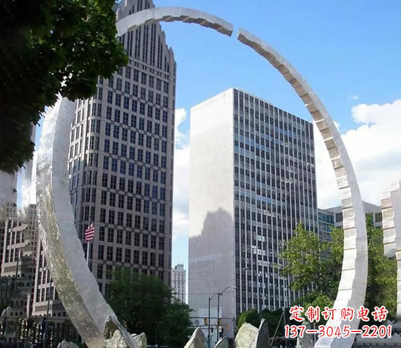运城金属圆环景观雕塑