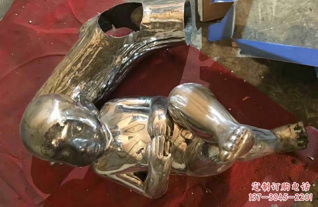 运城风格时尚可爱的不锈钢儿童雕塑