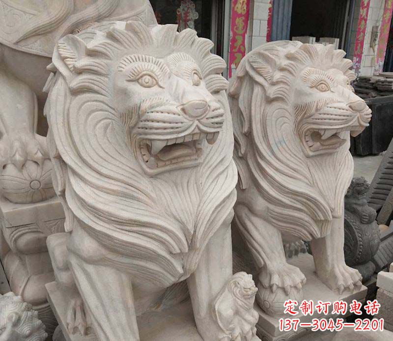 运城西洋狮石雕动物雕塑