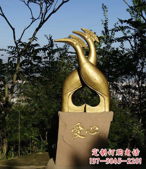 运城新中式装饰铜雕 孔雀景观雕塑