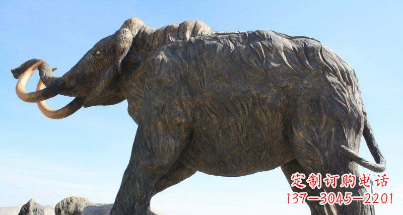 运城雕刻精美的大象铜雕
