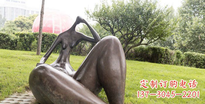 运城独特而精美的抽象女人铜雕