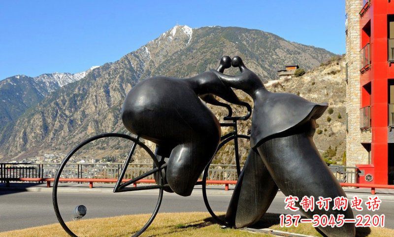 运城铸铁自行车雕塑