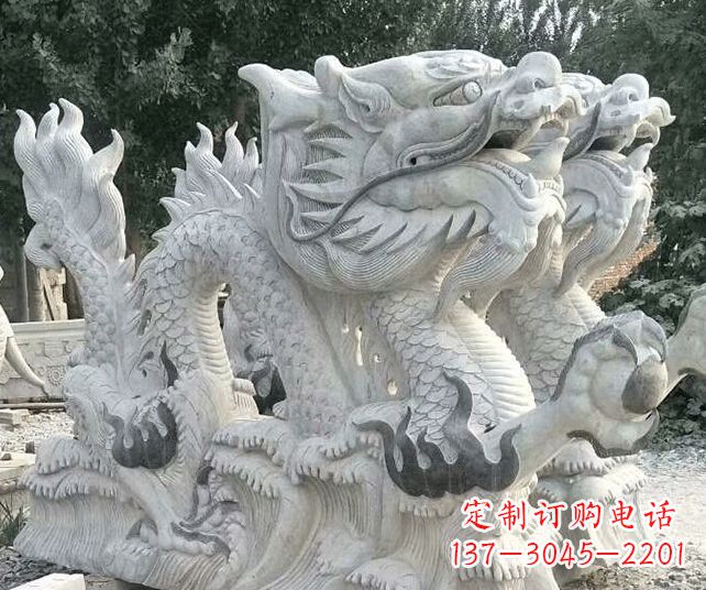 运城优雅古典大理石生肖龙雕塑