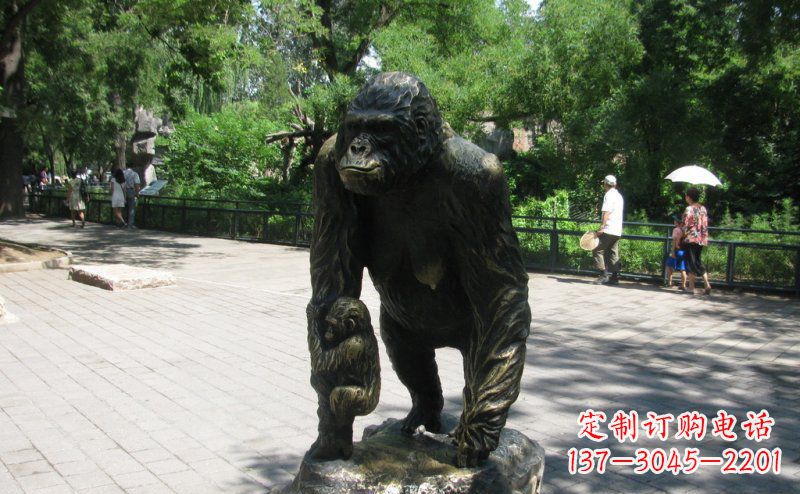 运城象征力量的猩猩铜雕