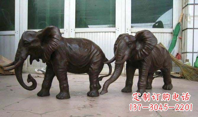 运城传统文化雕塑雕刻大象招财神像