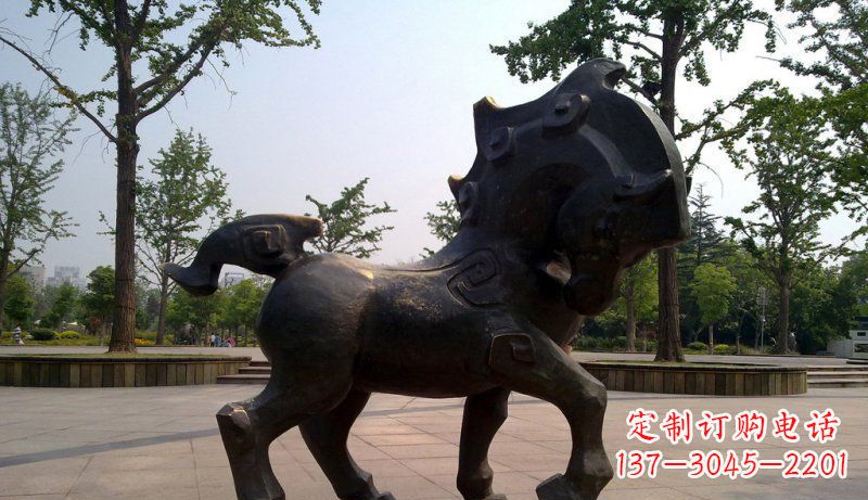 运城中领雕塑灵动小马铜雕