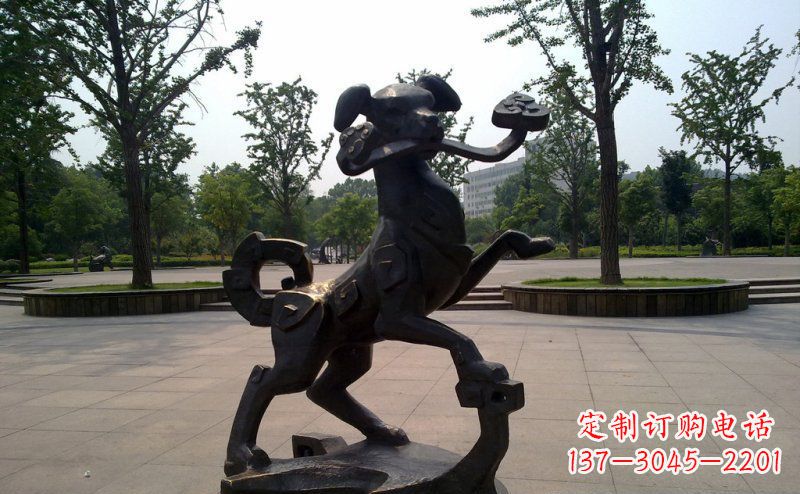 运城中领雕塑狗动物铜雕