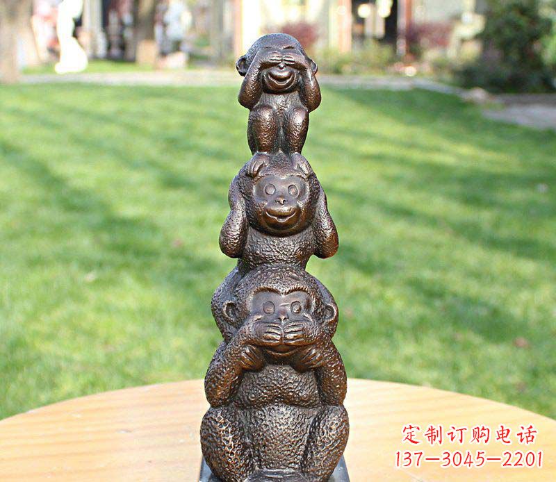 运城高品质铜雕罗汉叠罗汉塑像