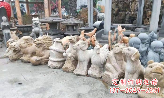 运城十二生肖动物雕塑