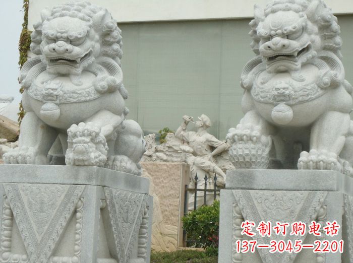 运城高端大理石狮子石雕