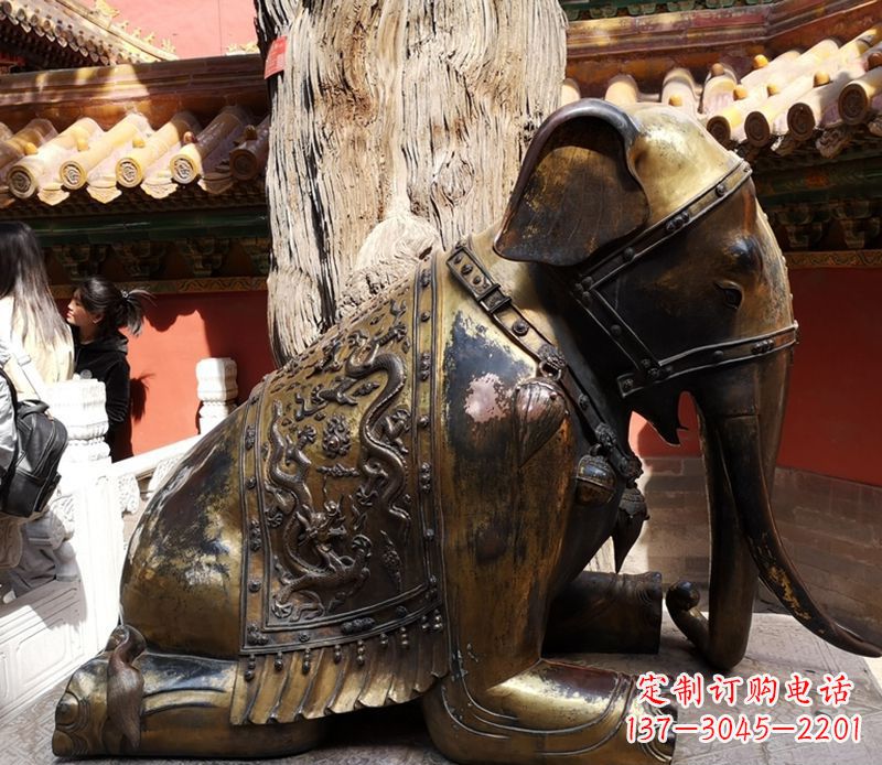 运城震撼的象征--大象铜雕