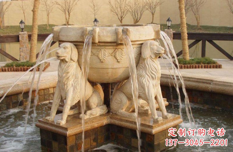 运城喷泉狗石雕