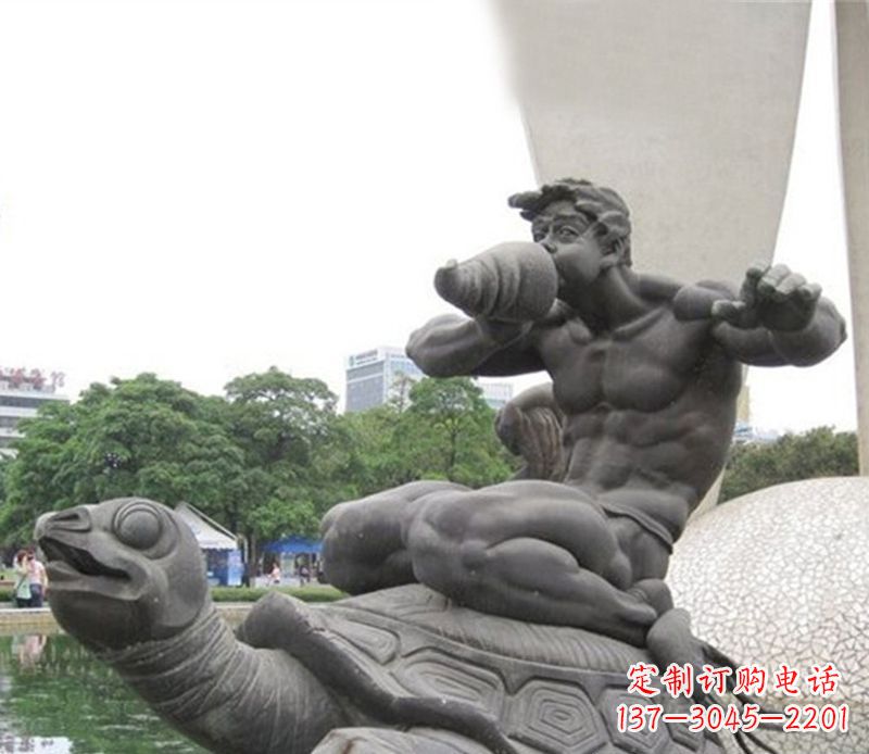 运城海龟雕塑,漫步沙滩时的自然之美