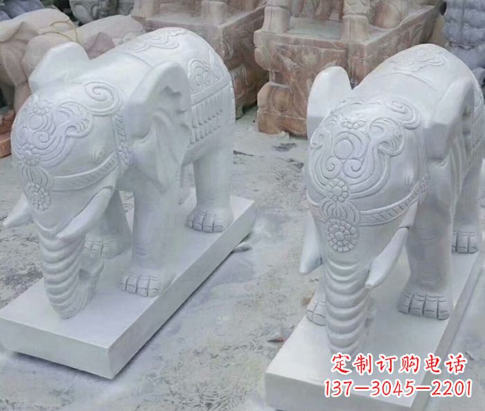 运城高雅雕塑招财石雕大象
