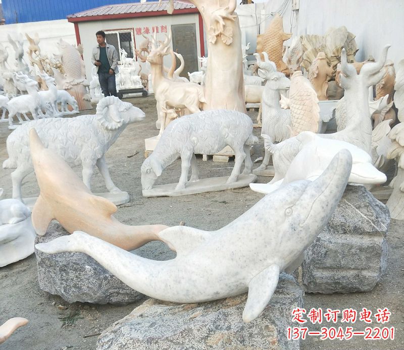 运城精美海豚雕塑,添点视觉亮点