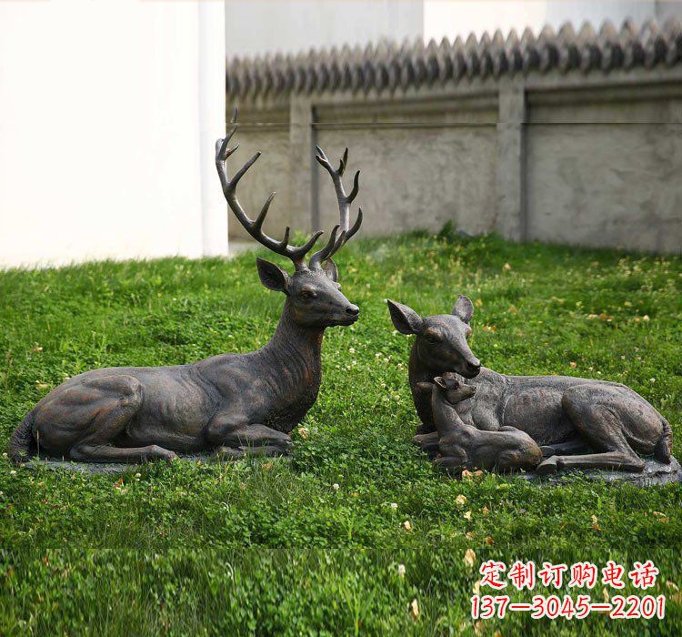 运城精美梅花鹿铜雕