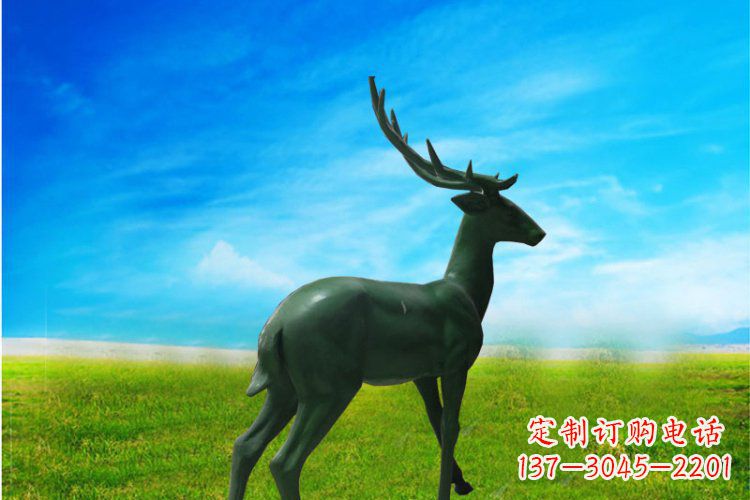 运城中领雕塑 | 公园动物梅花鹿铜雕