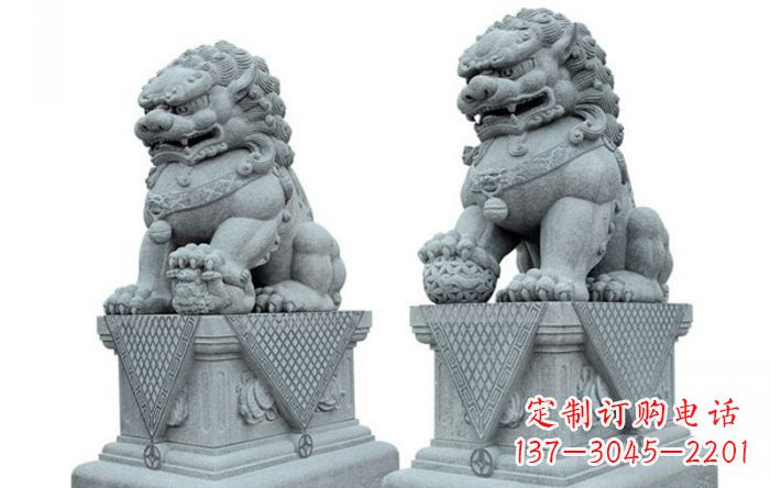运城雕刻精美的狮子石雕