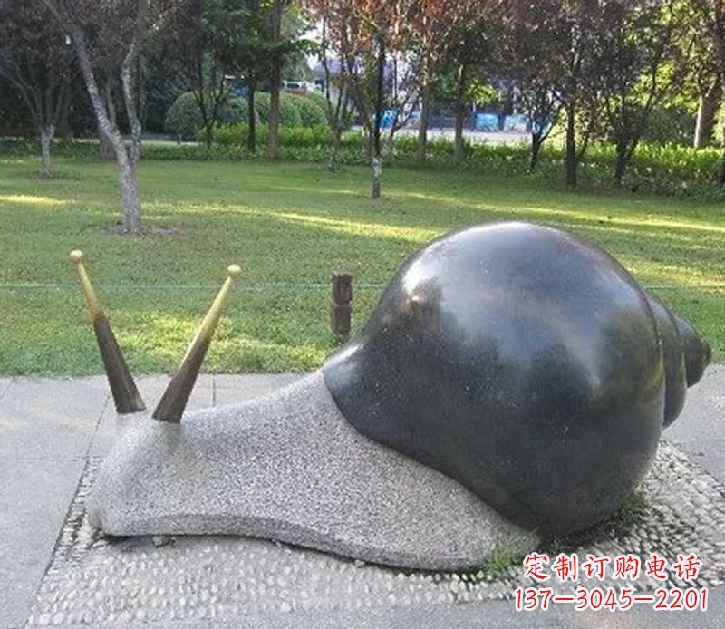 运城中领雕塑专业定制可爱蜗牛石雕